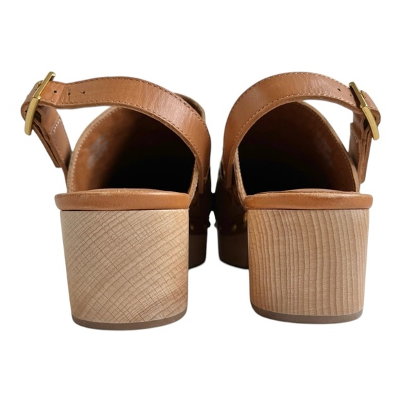 Johnny Was Tan Leather Mono Tonal Embroidered Clog - Picture 4 of 9